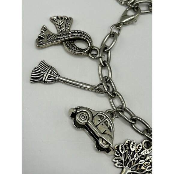 Harry Potter Charm Bracelet Set Quidditch Snitch Broomstick Hogwarts Owl - Picture 6 of 11